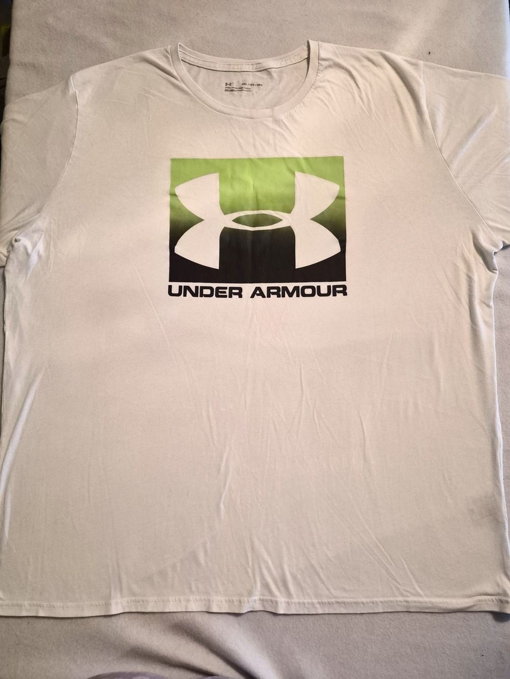Under Armour Men's 4xl T-shirt Tee White Green Chest Logo